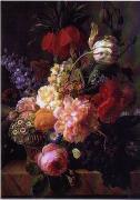 Floral, beautiful classical still life of flowers.064